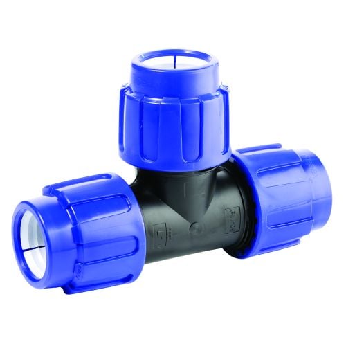 Cepex T-stuk 3x16 mm PP klemkoppeling - vertakking voor PE druppelleiding | Cepex productafbeelding, Irrigatie Koppeling bij Vijvercentrum