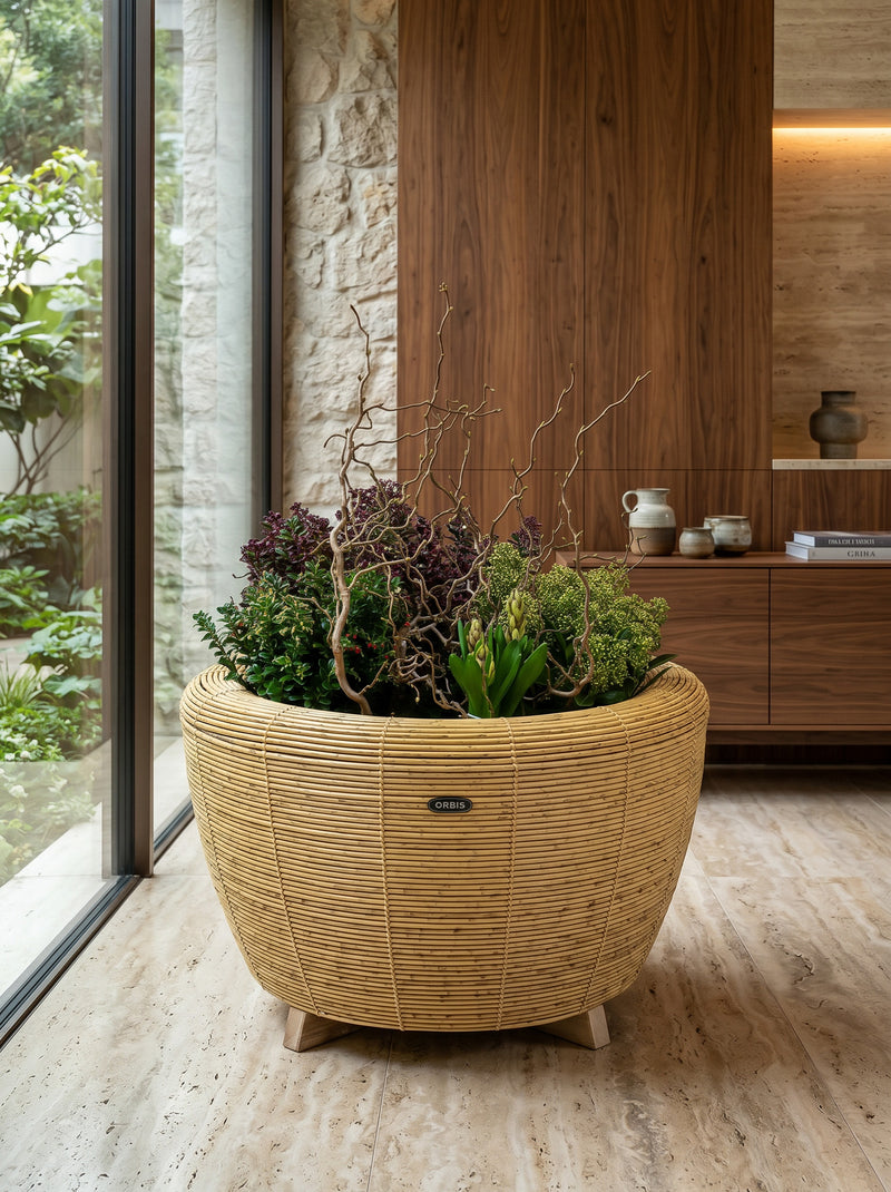 Velda Velda Orbis Planter Natural - Wicker plantenbak 70 liter voor binnen en buiten, afbeelding 2 Plantenbak