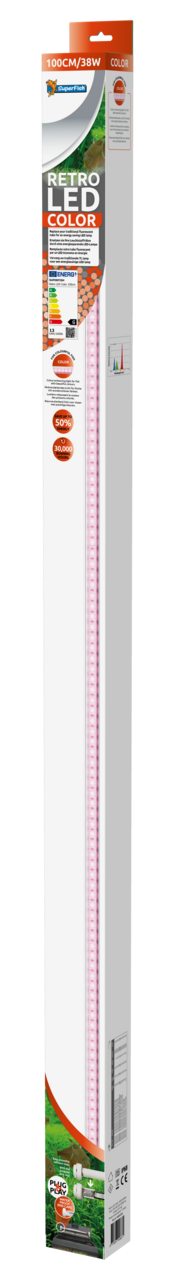 Superfish Retro LED Color T8 en JT5 100 cm 38W - kleurversterkende LED voor grote aquariumkappen, afbeelding 2 Aquarium Verlichting