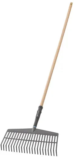 Gardena Gardena PureLine Grashark 43 cm FSC 100% - kunststof tuinhark met gewaxt houten steel (17305-20.000.00)