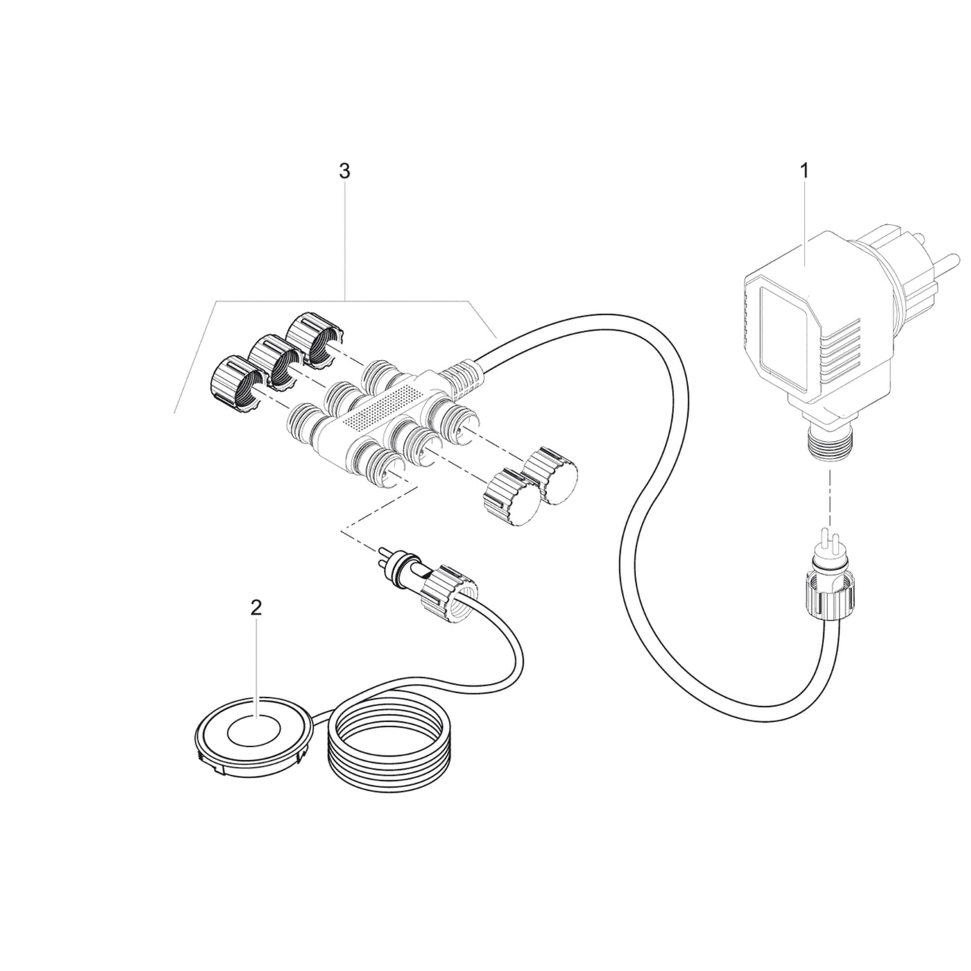 Adapter male H05RN-F2x0,75/female 6x2,3