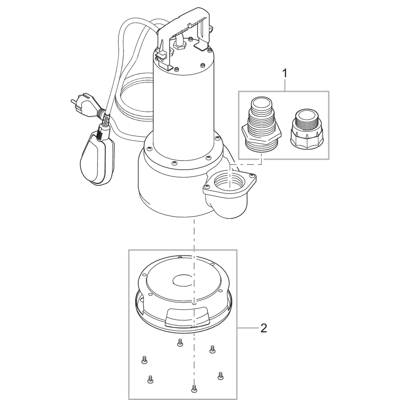 Adapterset MudDrain 2"