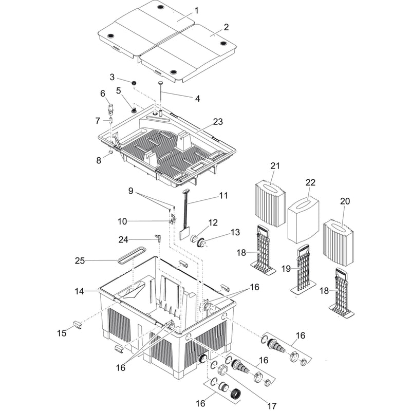 Afdichting BioTec 5.1 / 10.1 SH60, Doorstroomfilter bij Vijvercentrum