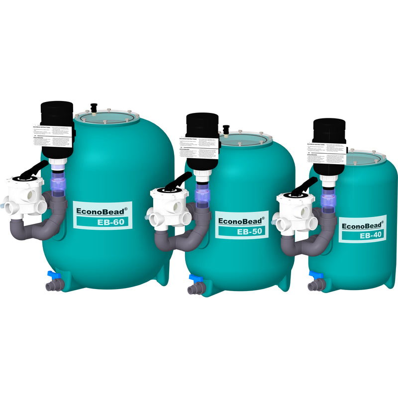 EconoBead filter EB60 1½" klep 50mm, Beadfilter bij Vijvercentrum