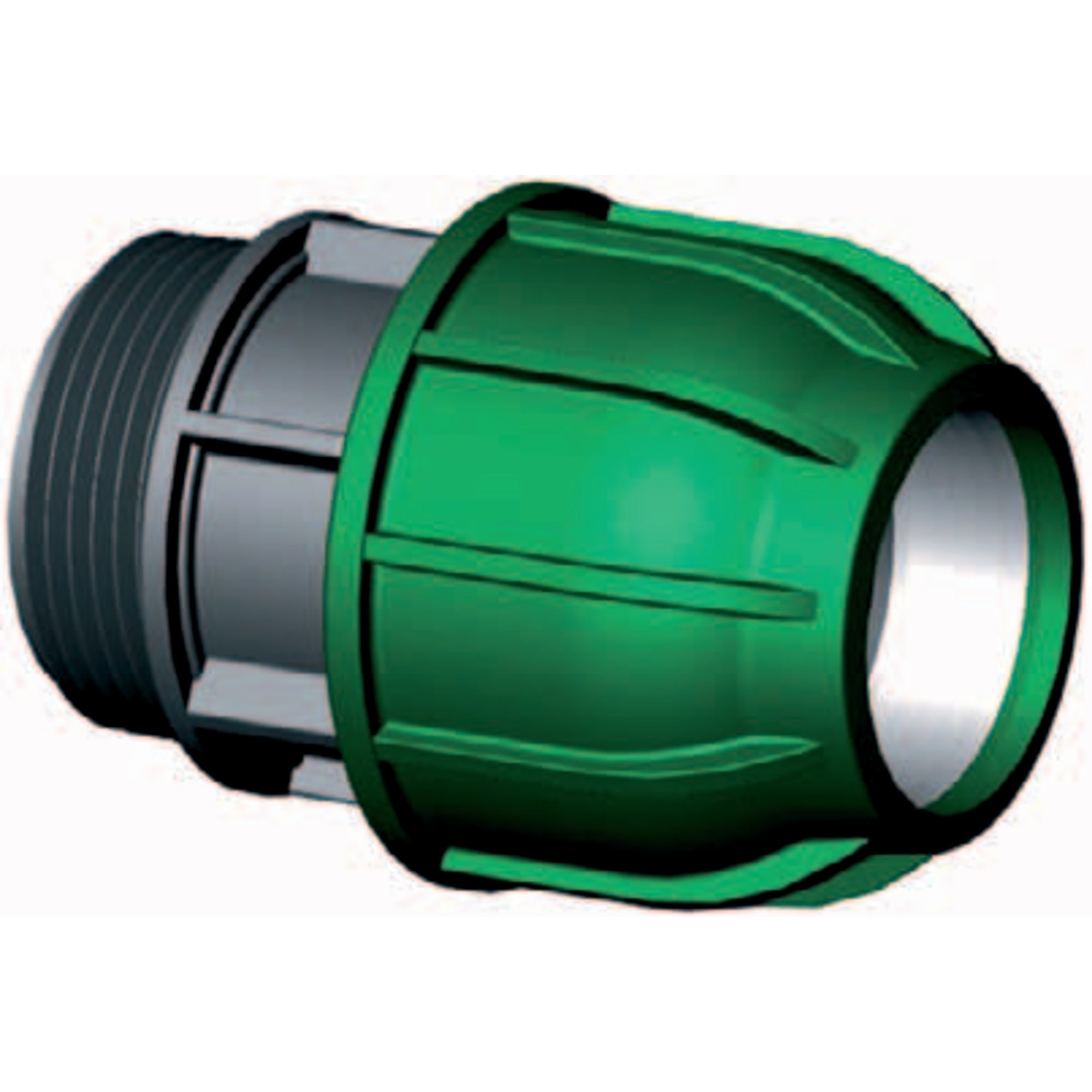 PP klemkoppeling 32mm x ¾" buitendraad
