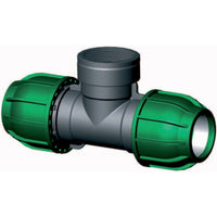 Aquaforte PP klemkoppeling T-stuk 25mm x ¾" binnendraad x 25mm - productfoto, miniatuur 1