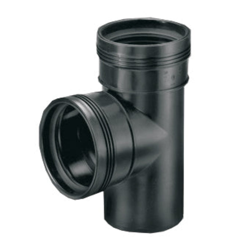 PP T-stuk 88,5° 110mm manchet/spie, Luchtpomp bij Vijvercentrum