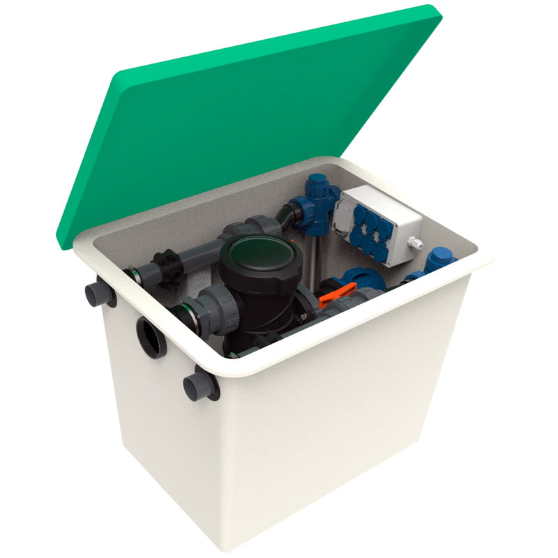 AquaForte Plug & Play Filterput TypeII 75m3, Filterpomp bij Vijvercentrum