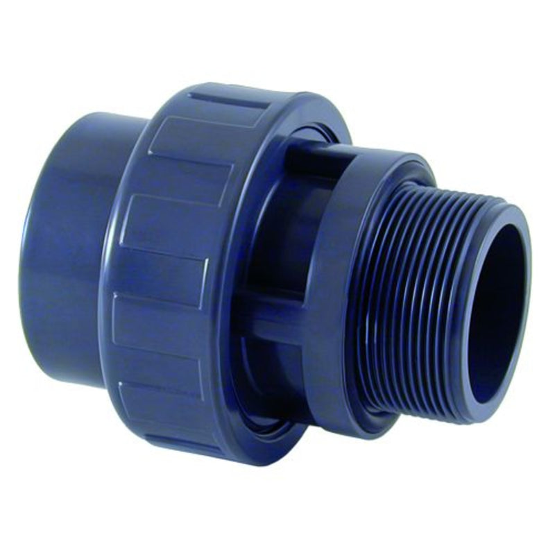 Cepex PVC 3/3 koppeling Ø50mm x 1½" buitendraad PN10, Slangkoppeling bij Vijvercentrum
