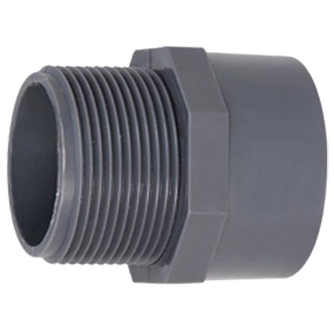 PVC puntstuk 63mm x 2" buitendraad PN10