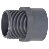 PVC puntstuk 63mm x 2" buitendraad PN10, miniatuur 1