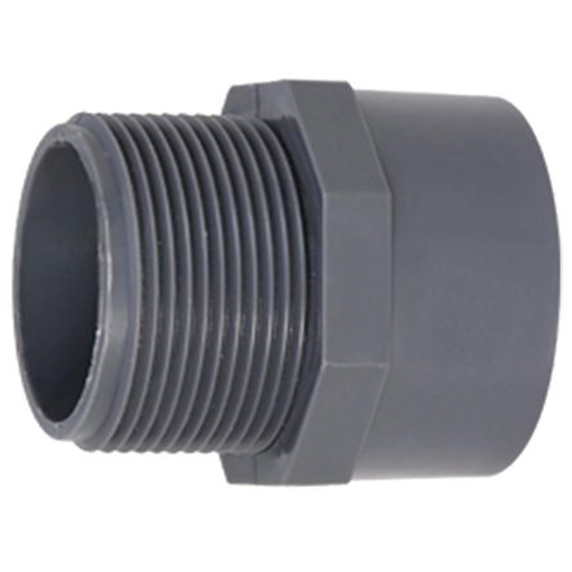 PVC puntstuk 63mm x 2" buitendraad PN10