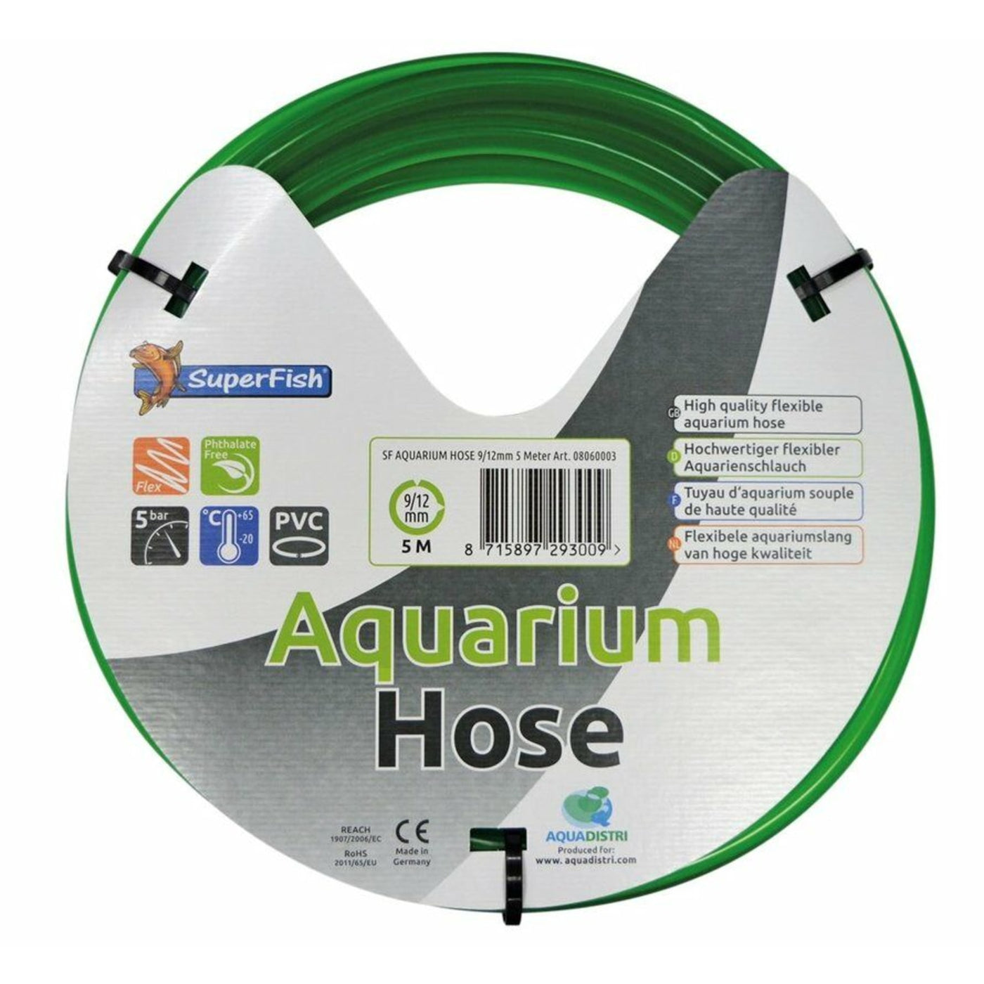 Aquariumslang 9/12mm 5 Mtr