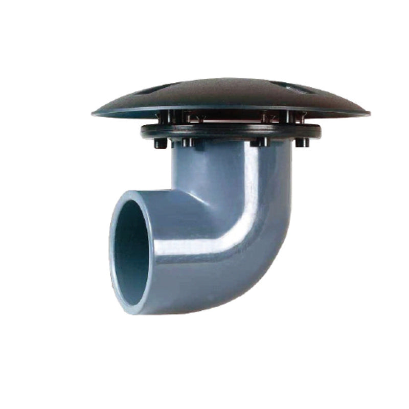 Bodemdrain / Wanddoorvoer 90° 90mm, Vijverfolie bij Vijvercentrum