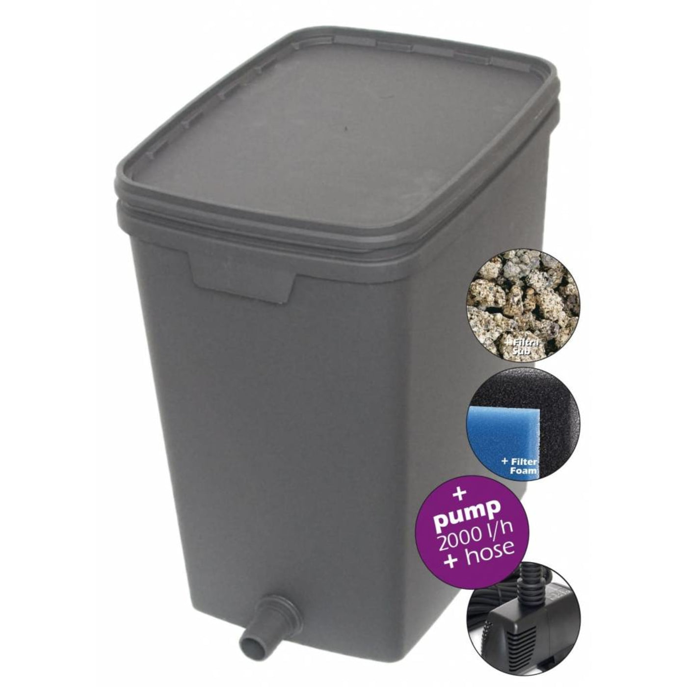 Box Filter Set 7000 (incl. filtermateriaal, pomp en slang)
