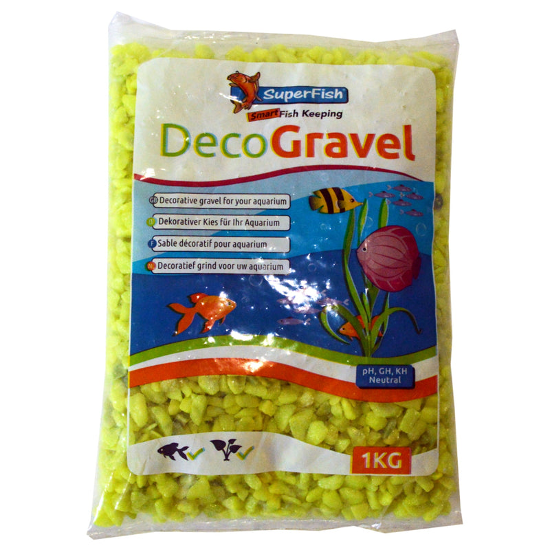 Deco Grind Neon Geel 1kg, Aquarium Decoratie bij Vijvercentrum