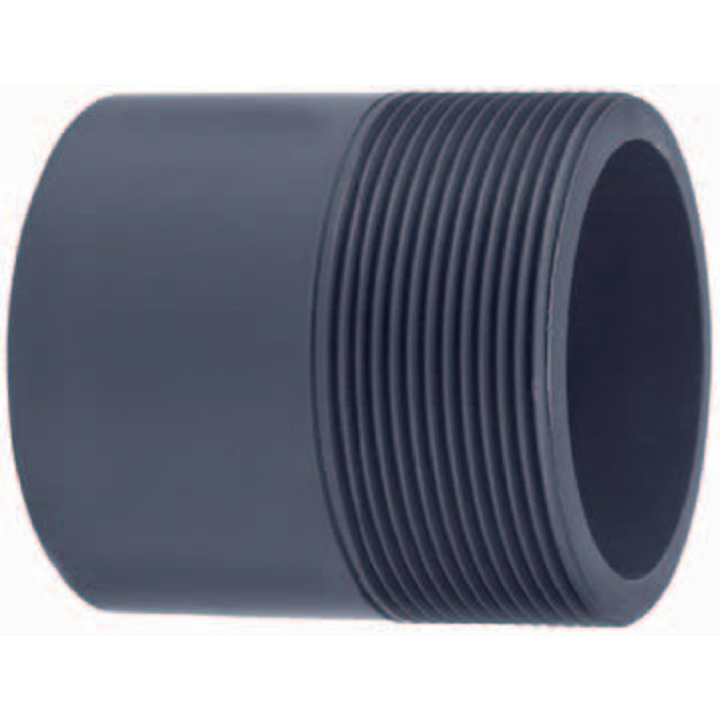 PVC puntstuk (uit buis vervaardigd) 25 x ¾" buitendraad PN16