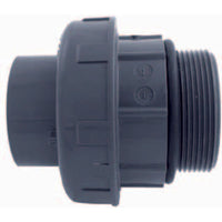 PVC 3/3 koppeling 50mm x 1½" buitendraad, miniatuur 1