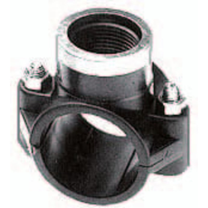 Aanboorzadel 32mm x ½" binnendraad + RVS ring, PVC Hulpstuk bij Vijvercentrum