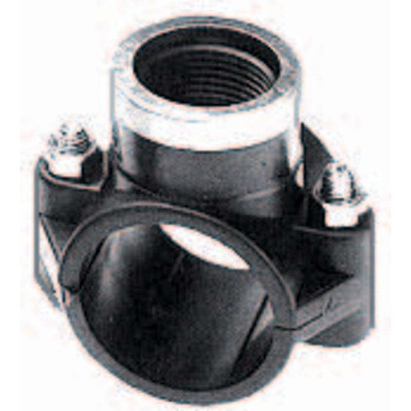 Aanboorzadel 32mm x ¾" binnendraad + RVS ring, PVC Hulpstuk bij Vijvercentrum
