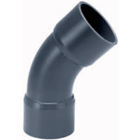 PVC bocht (uit buis vervaardigd) 45° 90mm PN10, miniatuur 1