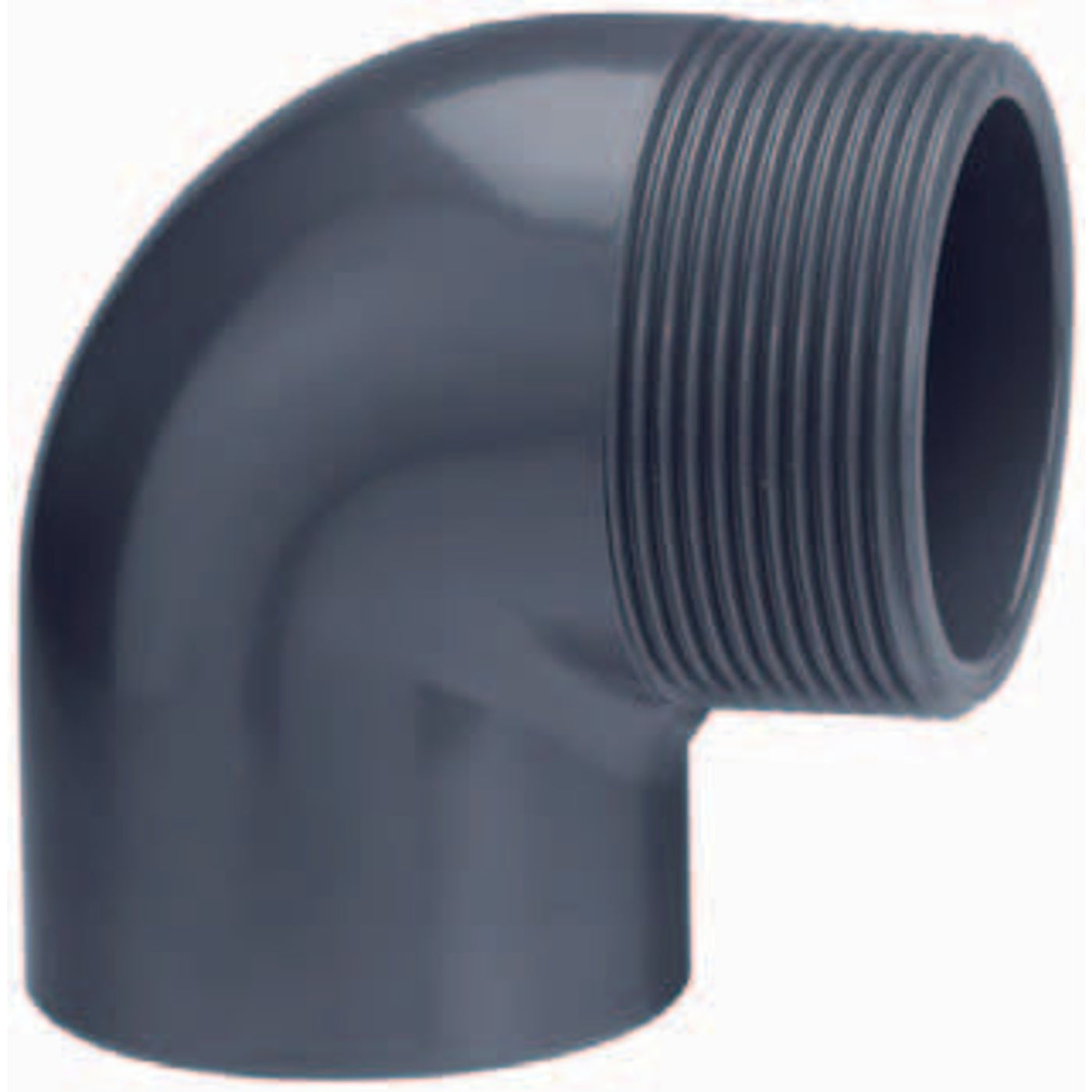 Cepex PVC knie 50mm x 1½" buitendraad PN10