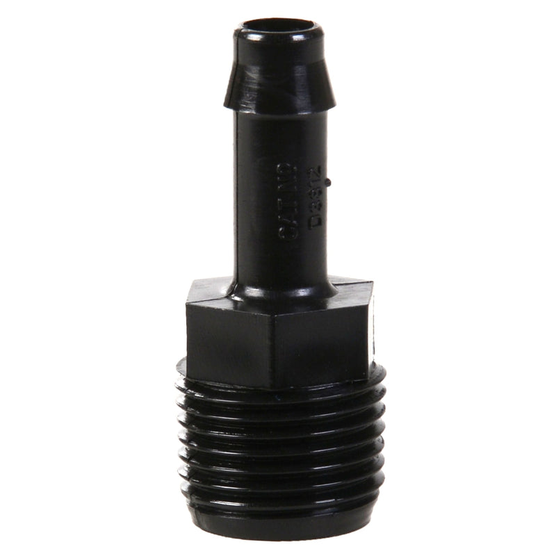 Nylon slangpilaar ½" buitendraad x 10mm tule, Slangkoppeling bij Vijvercentrum