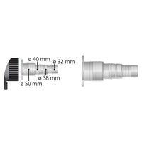 Slangtule flens 63mm x tule 32/38/40/50, miniatuur 1