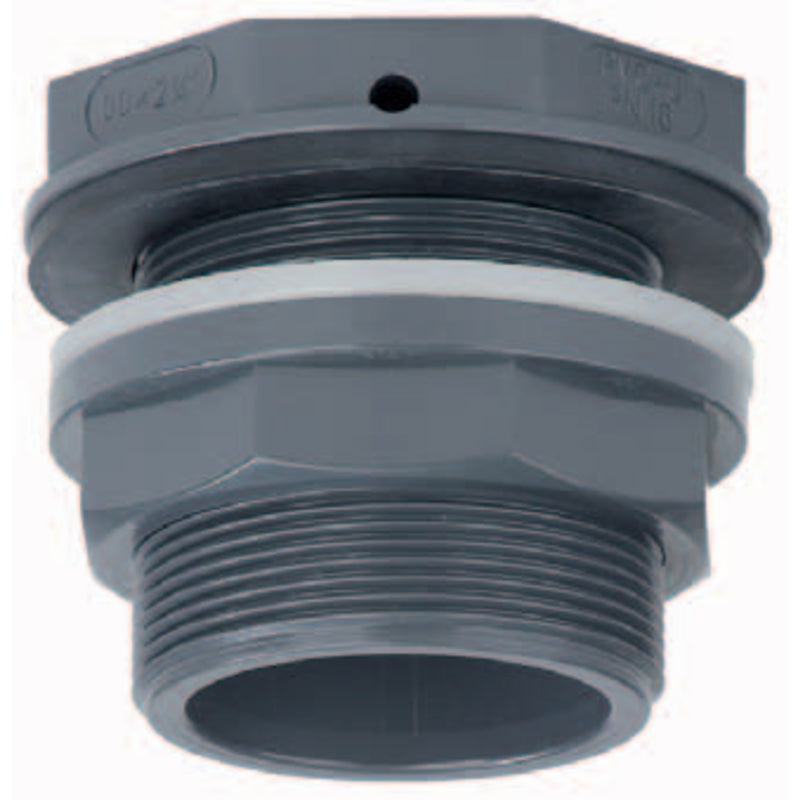 PVC tankdoorvoer 32mm met lage leegloop, PVC Hulpstuk bij Vijvercentrum