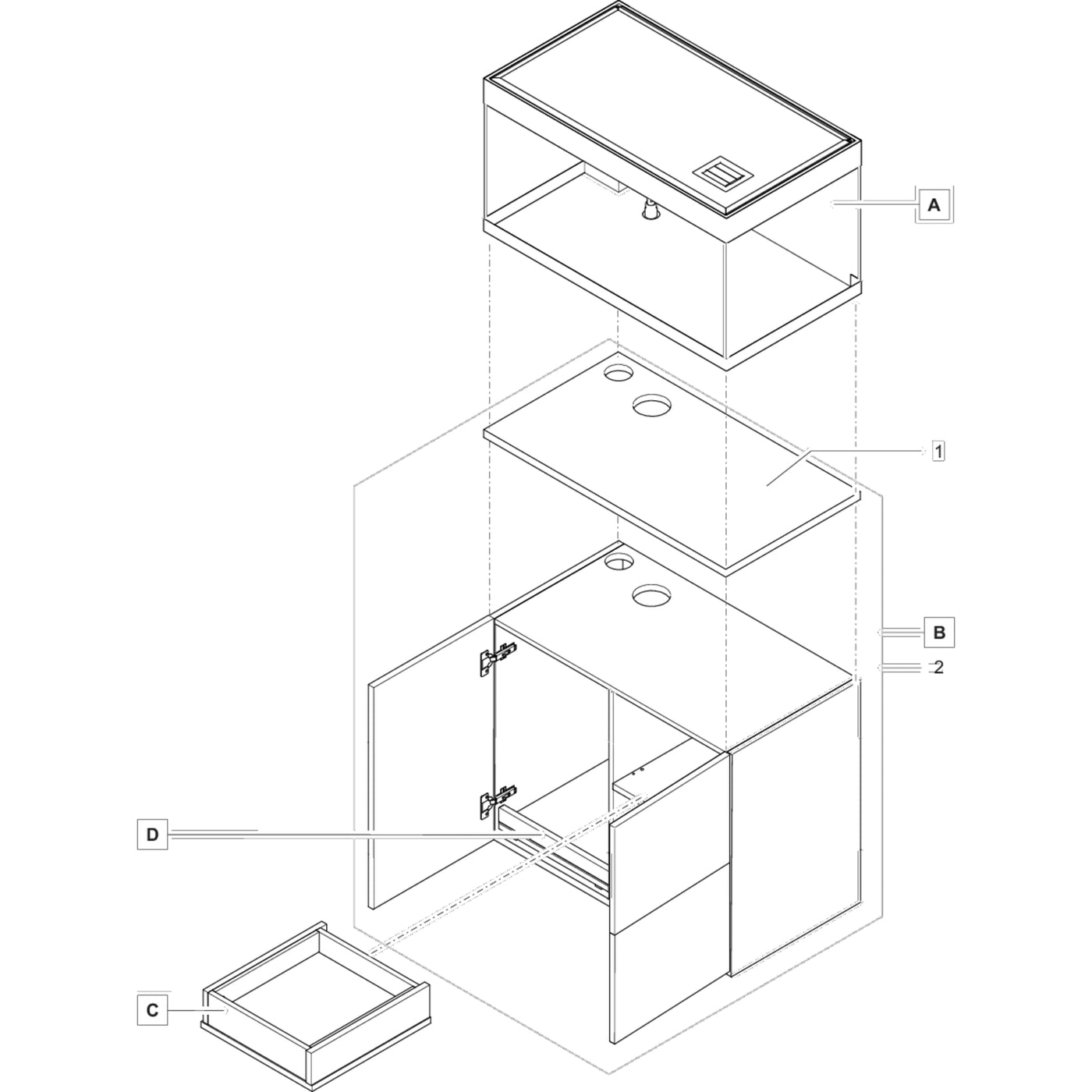 HighLine 200 vervangdeur wit