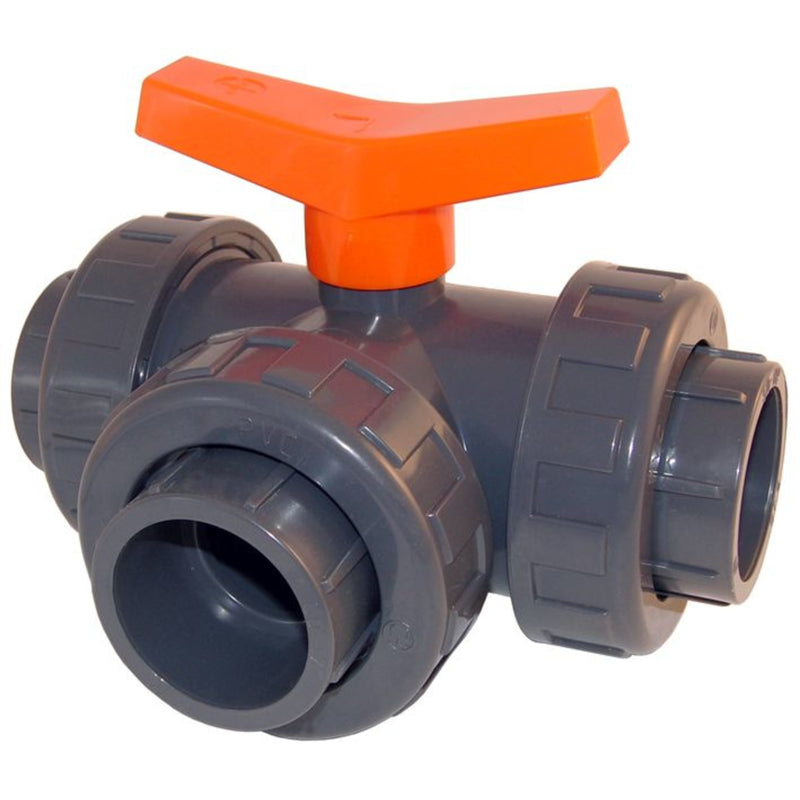 Kogelkraan PVC 3-weg t-boring lijm 20mm, Leidingwerk bij Vijvercentrum