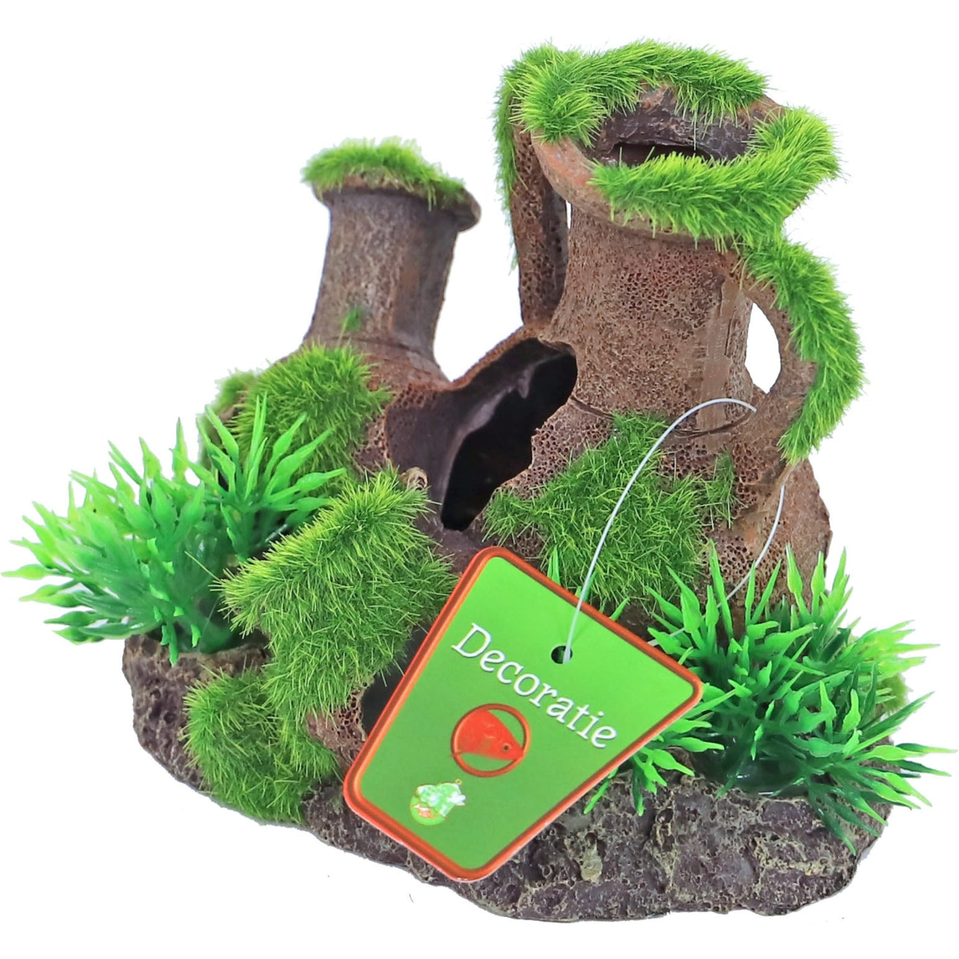 Ornament Amphoras+Gras+Mos 12.5x9.5cm
