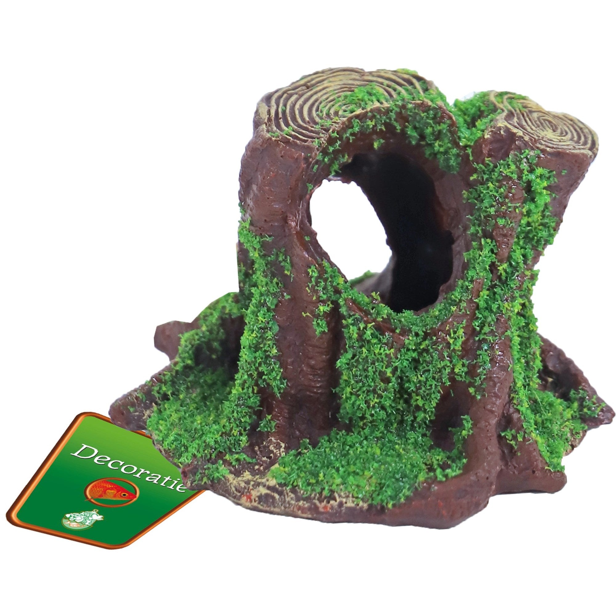 Ornament Boomstronk+Mos 10x8x7 Cm