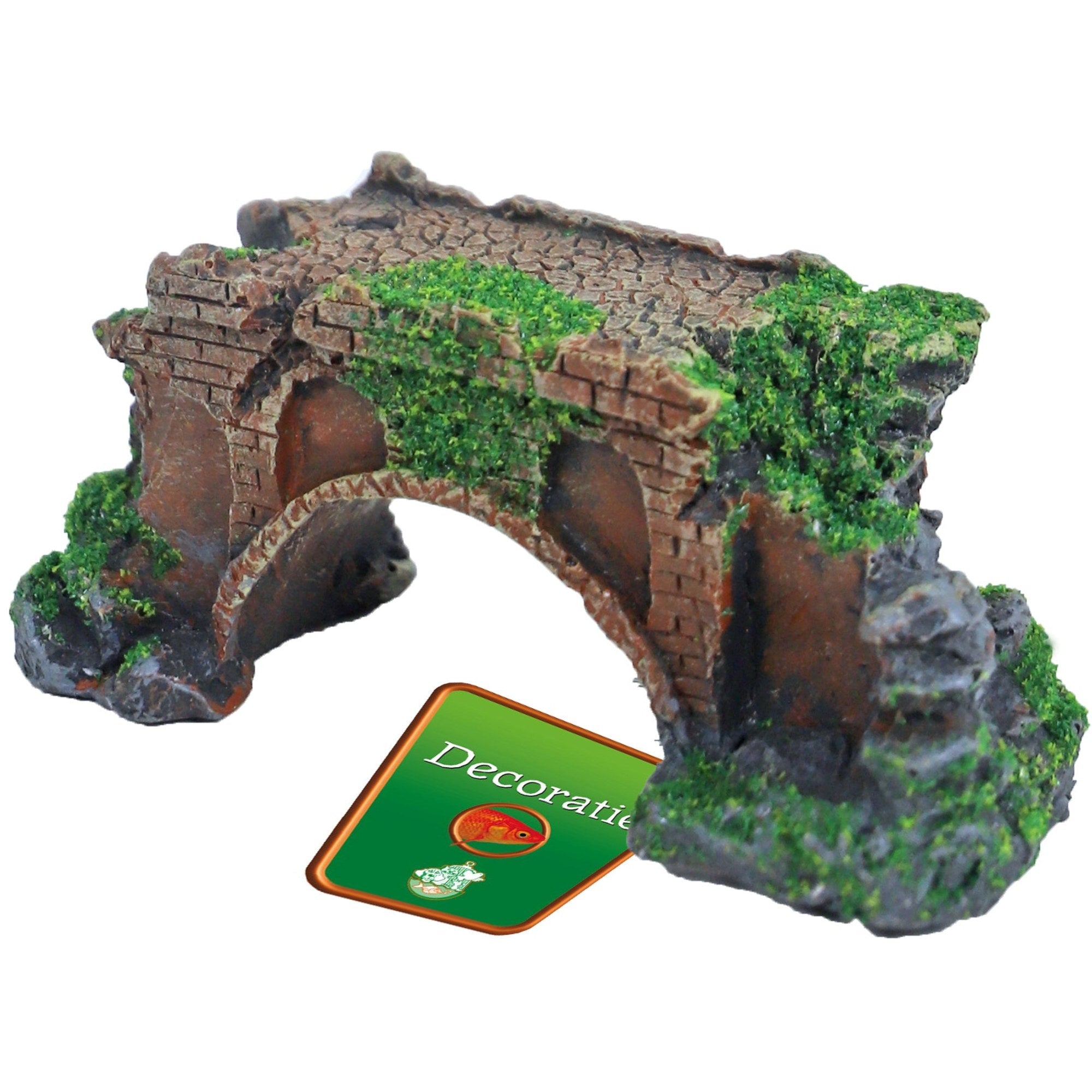 Ornament Ruine Brug Met Mos 11 Cm