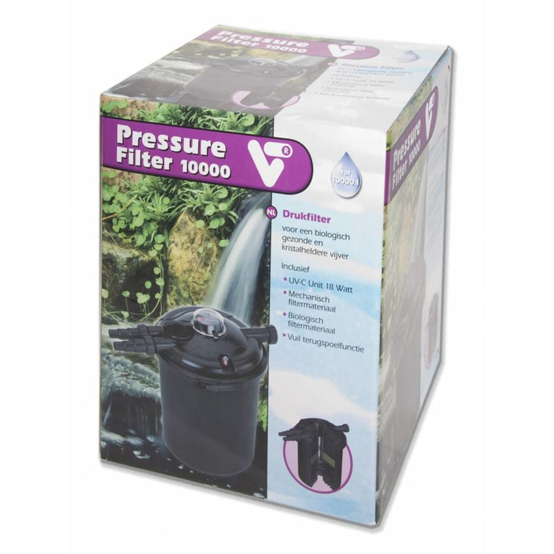 Pressure Filter 10000 + 18 W UV-C Tot 10.000 Liter Vijver, Vijverfilter bij Vijvercentrum