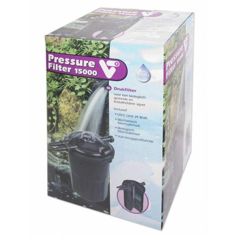Pressure Filter 15000 + 24 W UV-C Tot 15.000 Liter Vijver, Vijverfilter bij Vijvercentrum