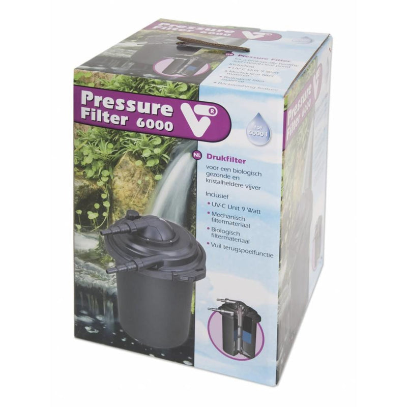 Pressure Filter 6000 + 9 W UV-C Tot 6.000 Liter Vijver, Vijverfilter bij Vijvercentrum