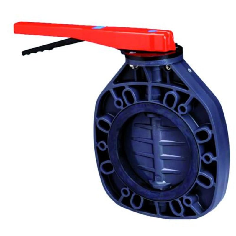 PVC butterfly valve EPDM galvanized Ø250mm, PVC Hulpstuk bij Vijvercentrum