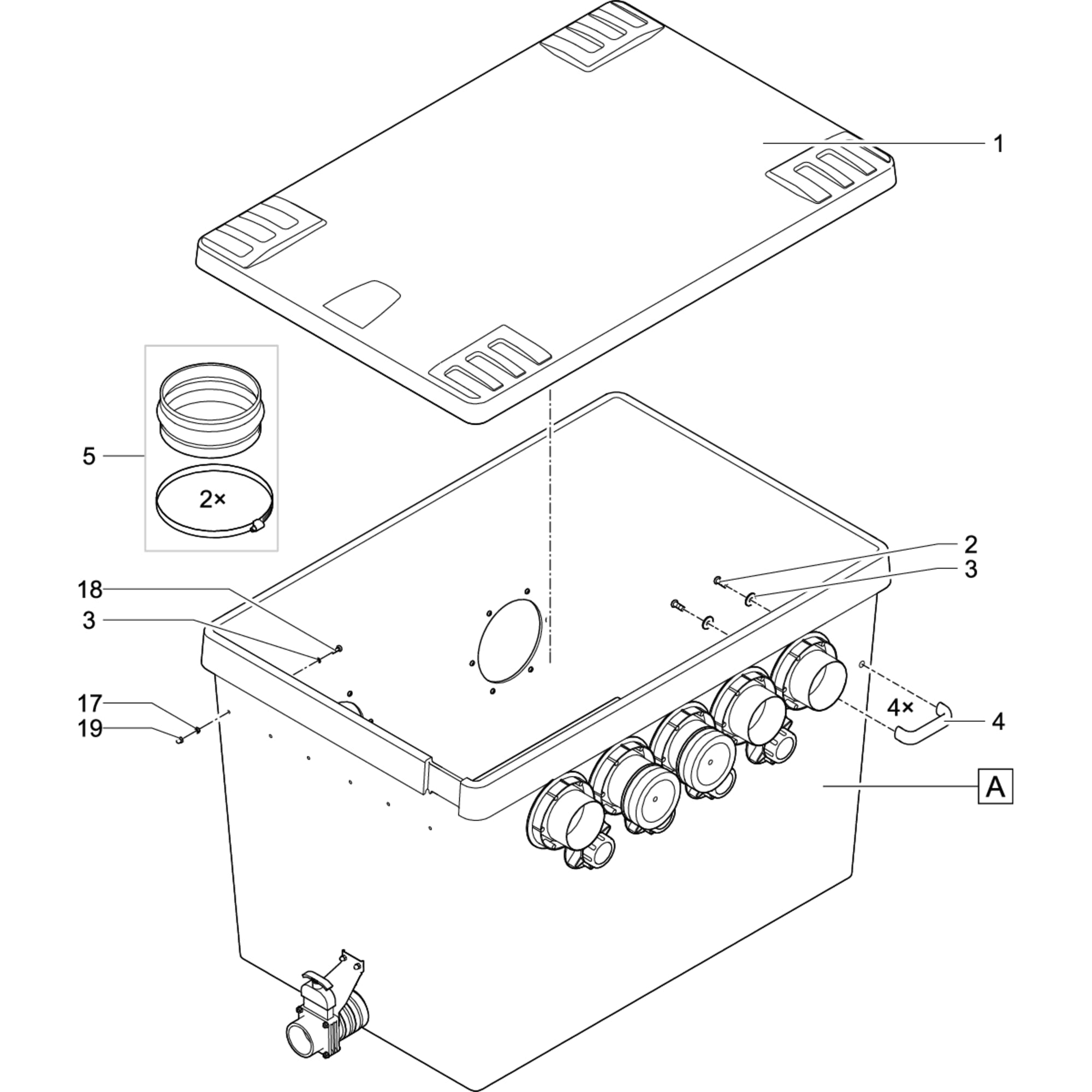 Reservoir XL afvoermodule Gravitation