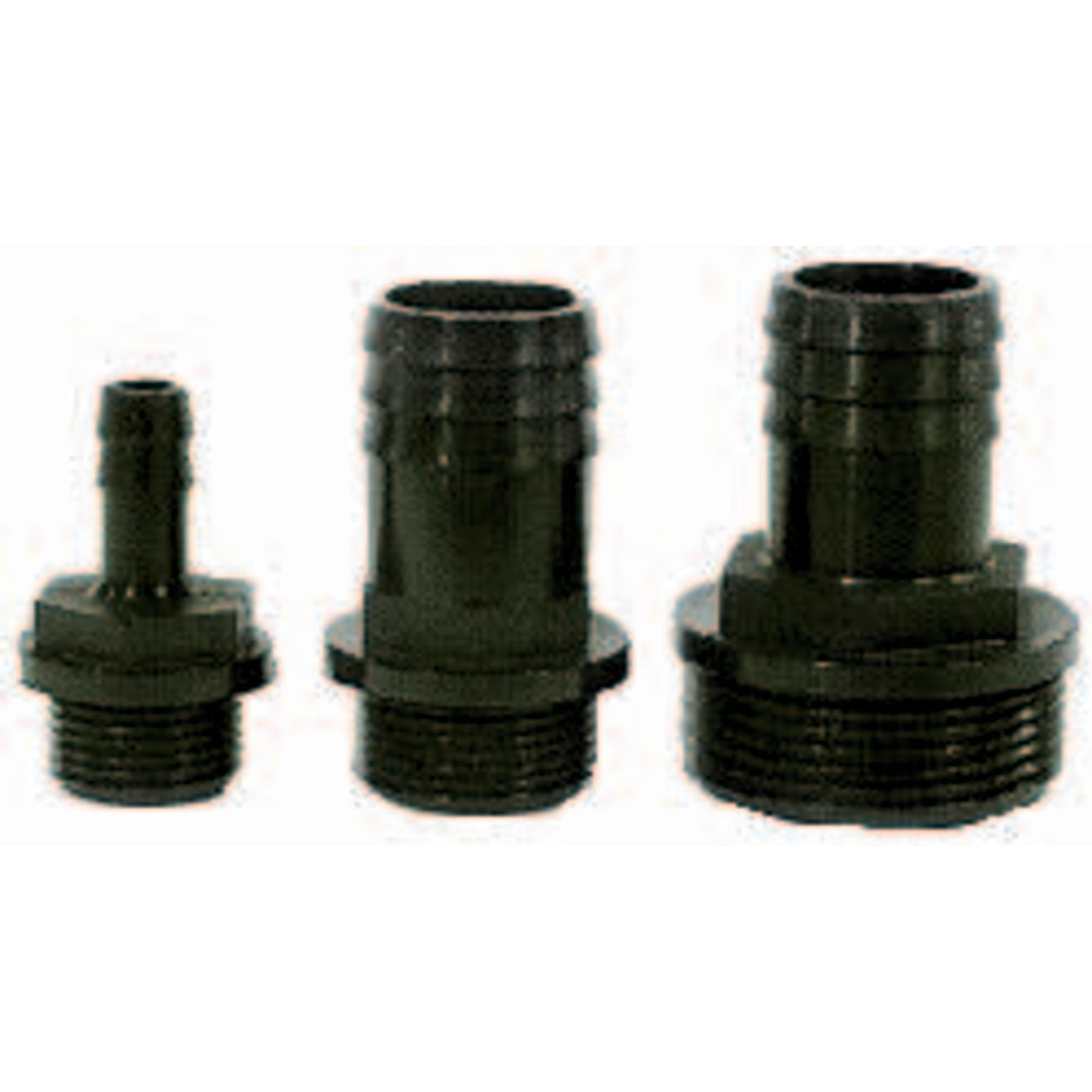 Slangpilaar buitendraad x tule PP zwart 1/4" x 6mm