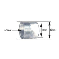 Transparante verloopring 50/63 x X 1½” Binnendraad, miniatuur 1