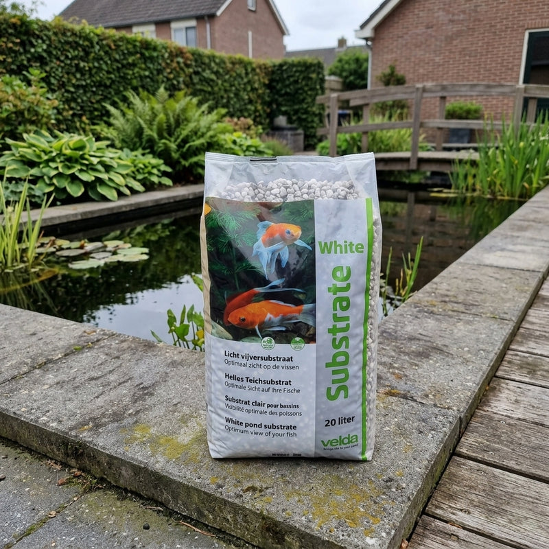 Velda Pond Substrate White 13 kg / 20 liter - biologische voedingsbodem voor vijverbodem, afbeelding 4 Vijversubstraat