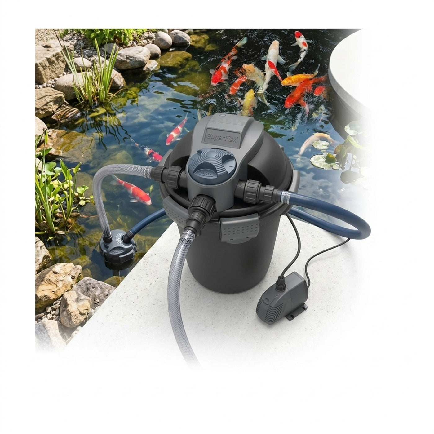 Superfish Topclear Kit 5000 - Compleet drukfiltersysteem met pomp en UV-C