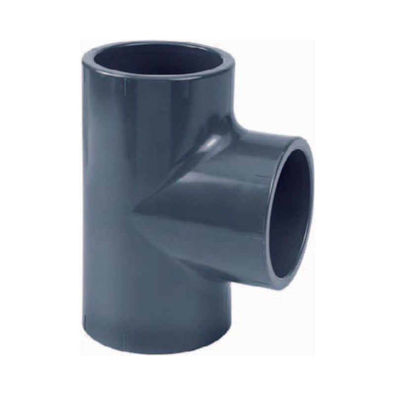 PVC T-stuk 50mm met binnendraad - lijmverbinding voor vijverinstallatie, PVC Hulpstuk bij Vijvercentrum