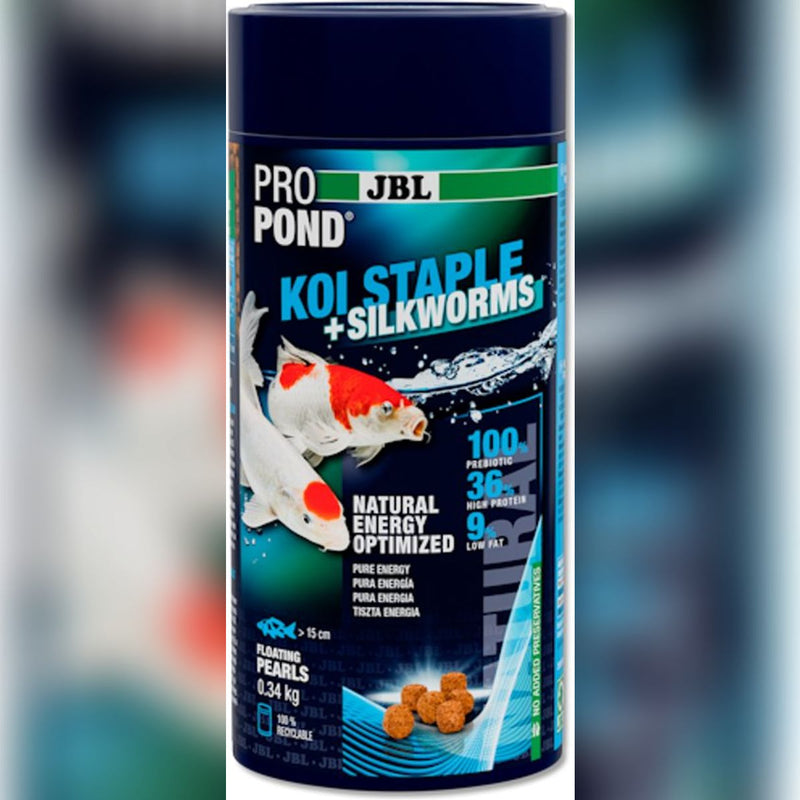 JBL ProPond Koi Staple+Silkworms S 0,34 kg basisvoer, Koivoer Basis bij Vijvercentrum