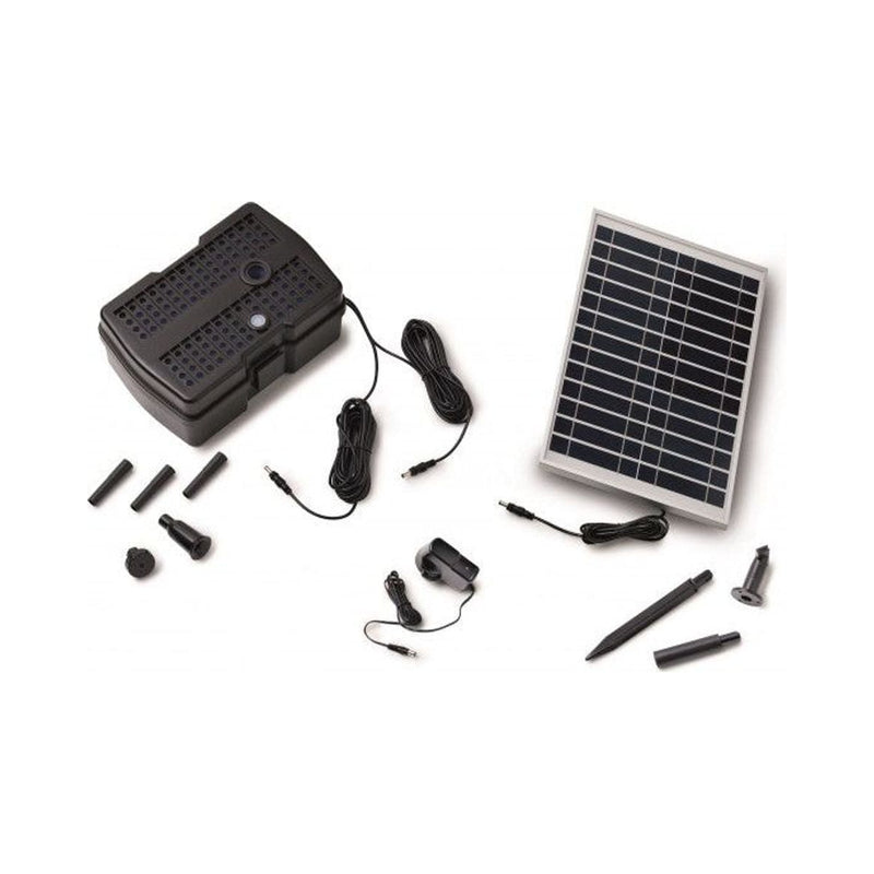 Pontec PondoRell 1500 UVC Solar complete set met onderwaterfilter, zonnepaneel en netadapter, Vijverfilter bij Vijvercentrum