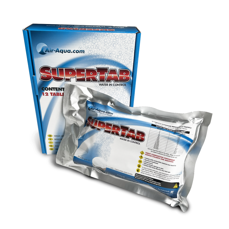 Air Aqua SuperTab Chloordioxide 12 tabletten x 20 gram (10%) - Bruistablet tegen bacteriedruk, afbeelding 2 Waterbehandeling