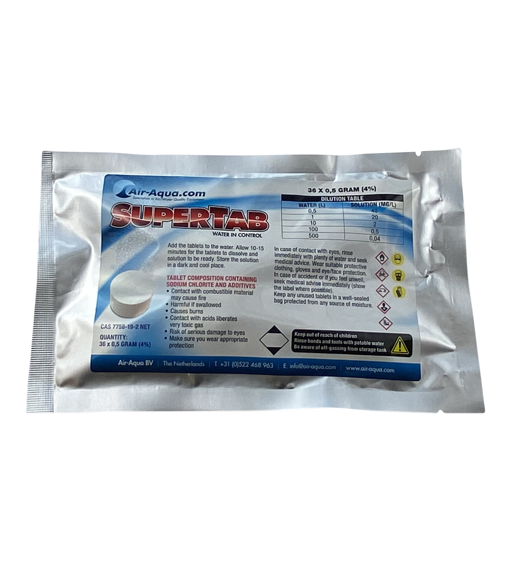 Air Aqua SuperTab - Chloordioxide - 36 Tabs x 0.5 gram - 4%