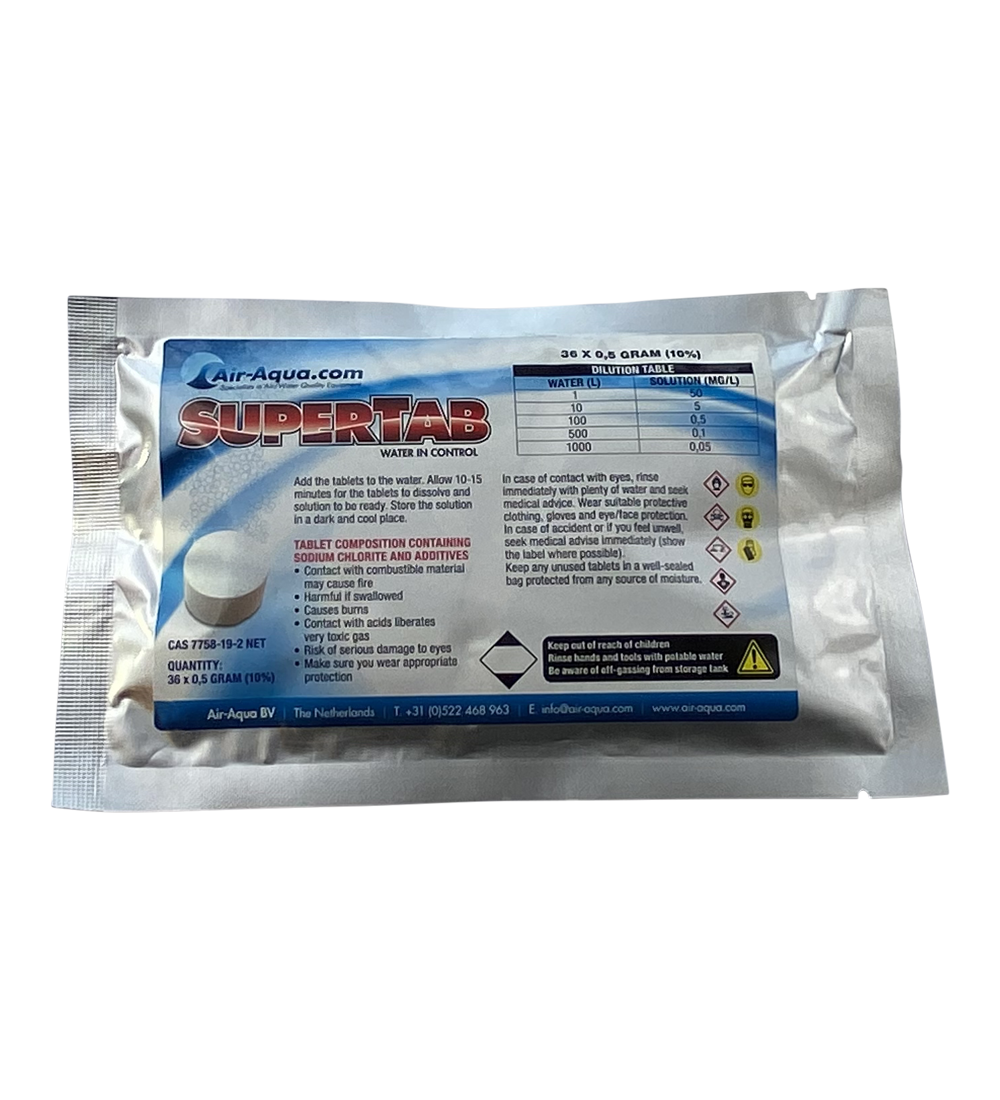 Air Aqua SuperTab - Chloordioxide - 36 Tabs x 0.5 gram - 10%