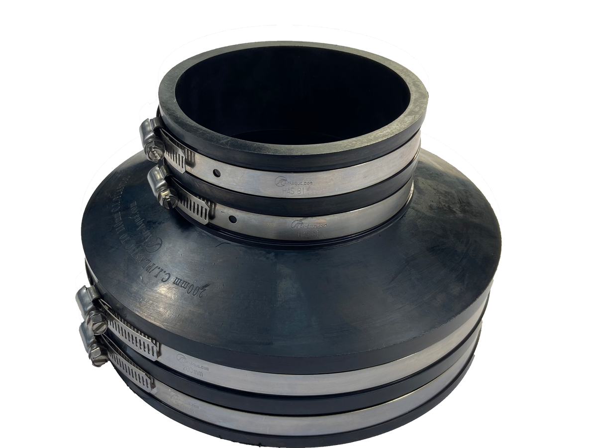 Air Aqua Flexibele EPDM verloopsok/mof 200x110mm
